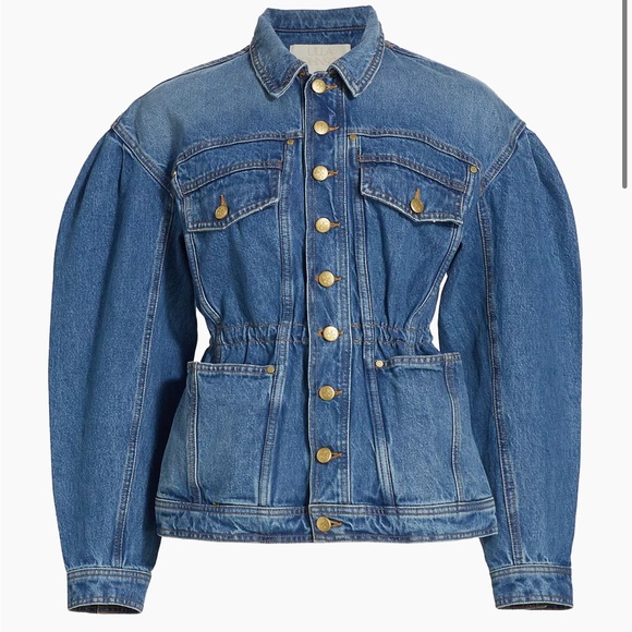 Ulla JohnsonThe Odette Elasticized Denim Jacket